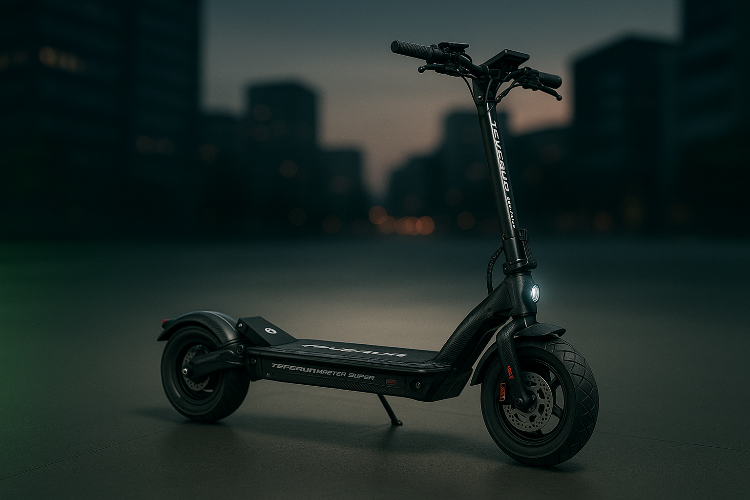 Image trottinette Teverun avec fond urbain