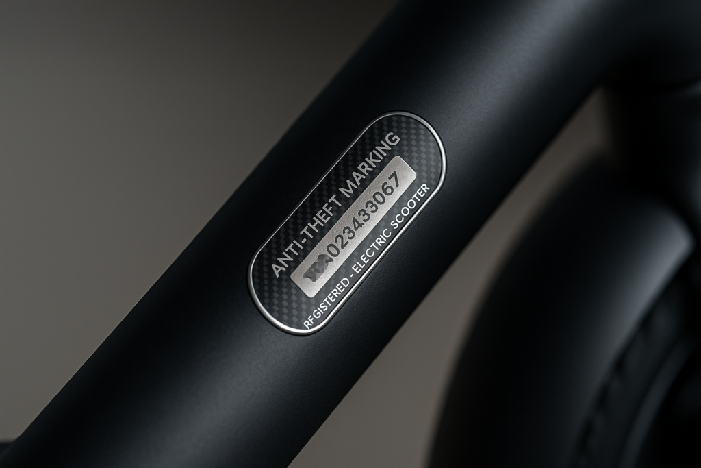 Étiquette marquage antivol trottinette électrique